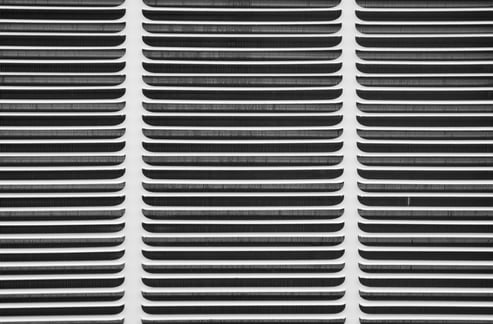 Grill on air conditioner