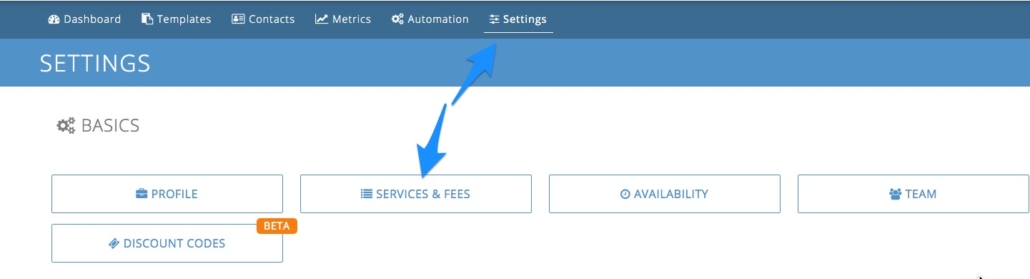 Spectora Settings - Services & Fees