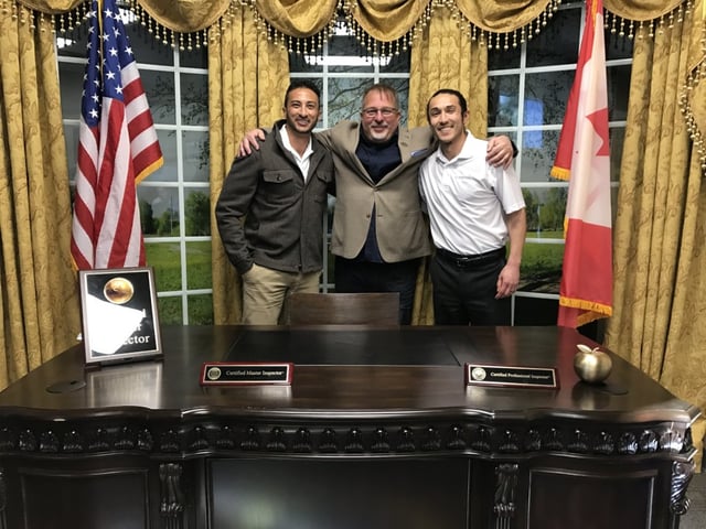 Photo with Nick Gromicko and Spectora founders in InterNACHI oval office