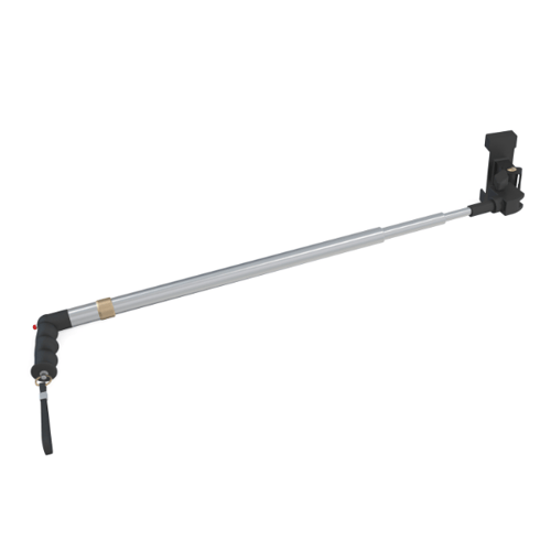 Selfie stick against a white background