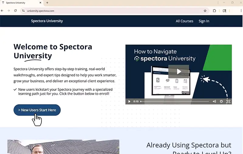 spectora university welcome video